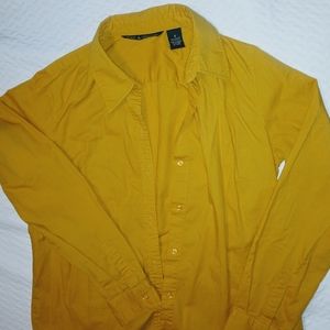 Mustard Yellow button down shirt